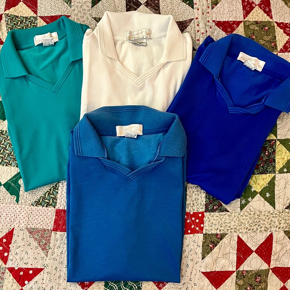 4 like new Lady Sahara sleeveless golf polos